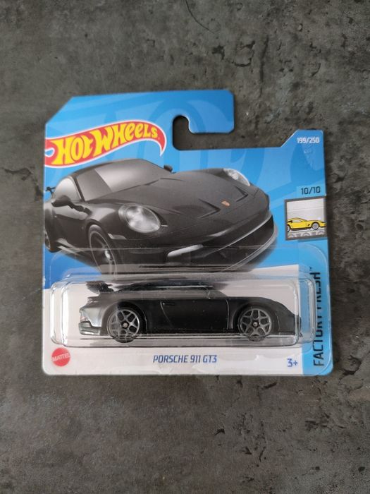 PORSCHE 911 GT3 Hot Wheels 2022 Black satin Factory Fresh rs mat