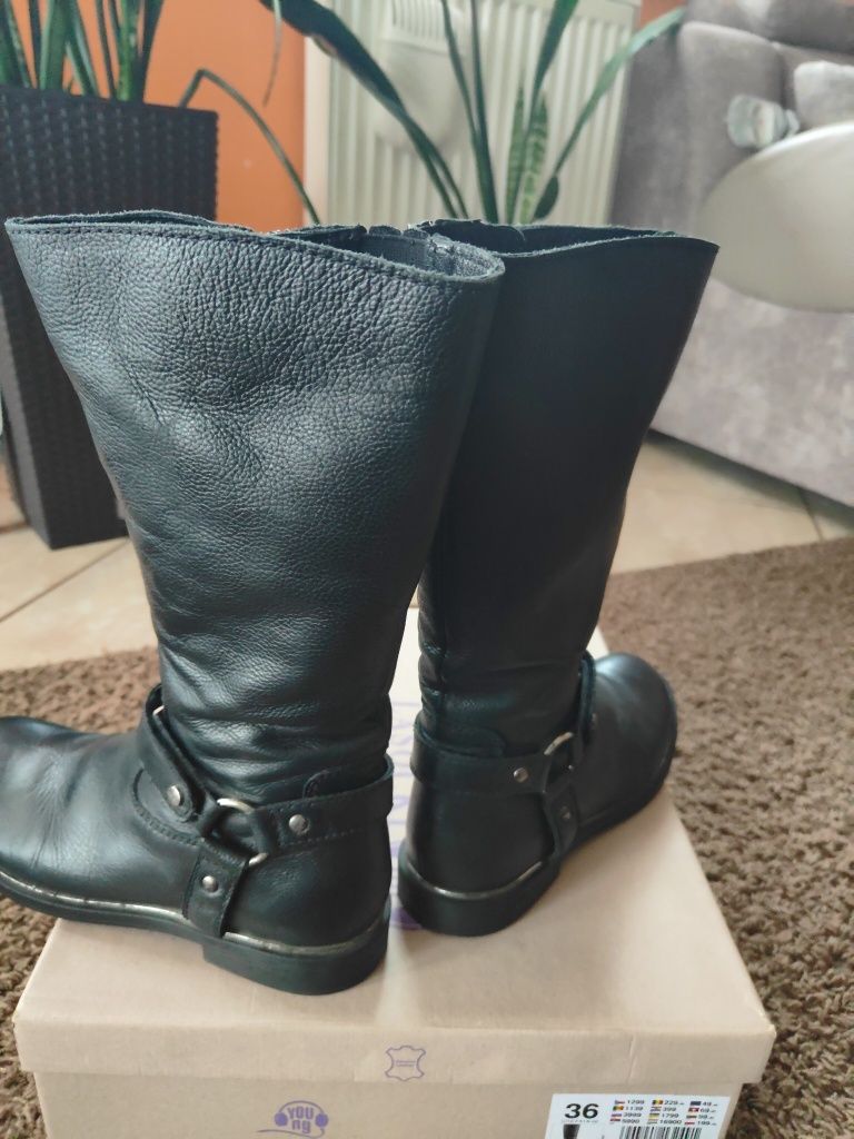Sprzedam skórzane kozaki Lasocki r.36