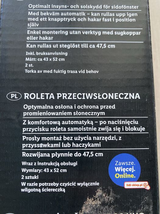 Rolety przeciwsłoneczne do samochodu Ultimate Speed