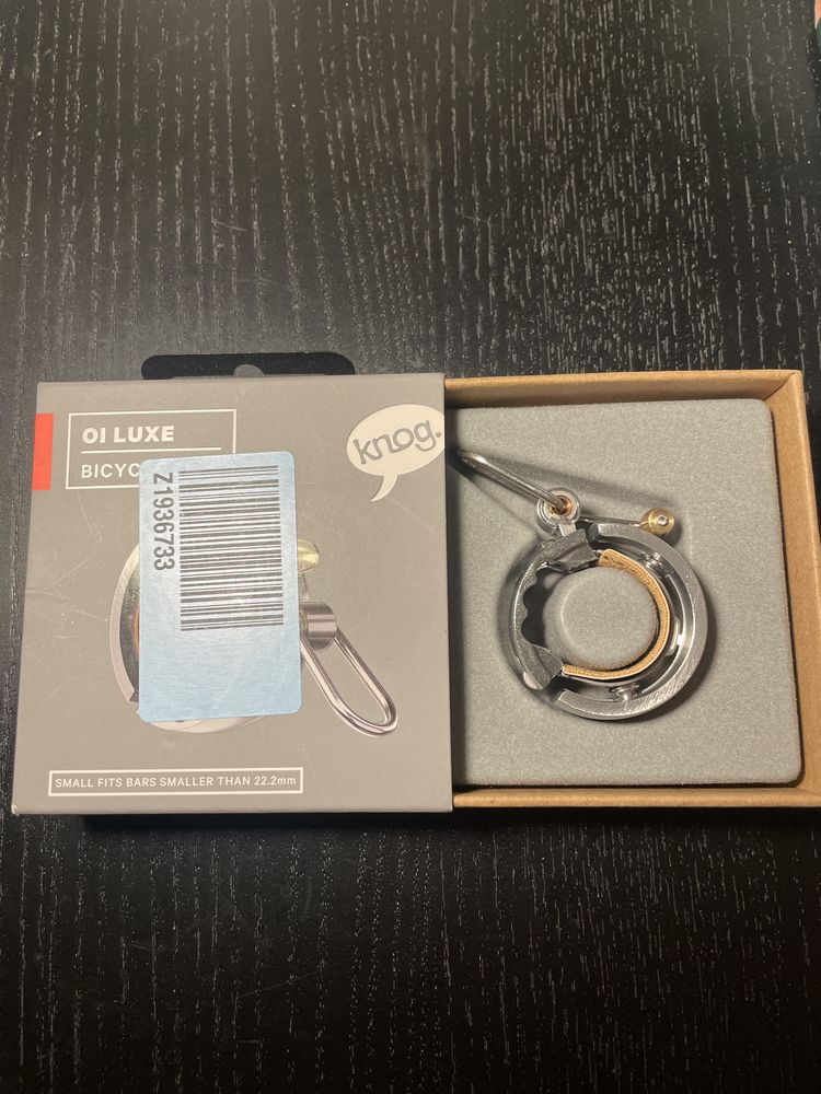 Dzwonek rowerowy Knog Oi Luxe srebrny