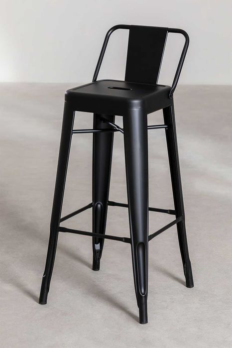 Nowy hoker Industrial Design ze Stalowym Oparciem (76 cm) LIX SKLUM