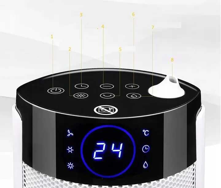 Обігрівач електричний з зволожувачем повітря 2200W PTC