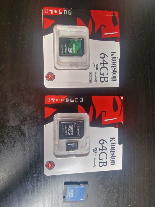 Cartões Kingston 64GB SDXC e Micro SDXC Classe 10 + Adaptador64586343359618120