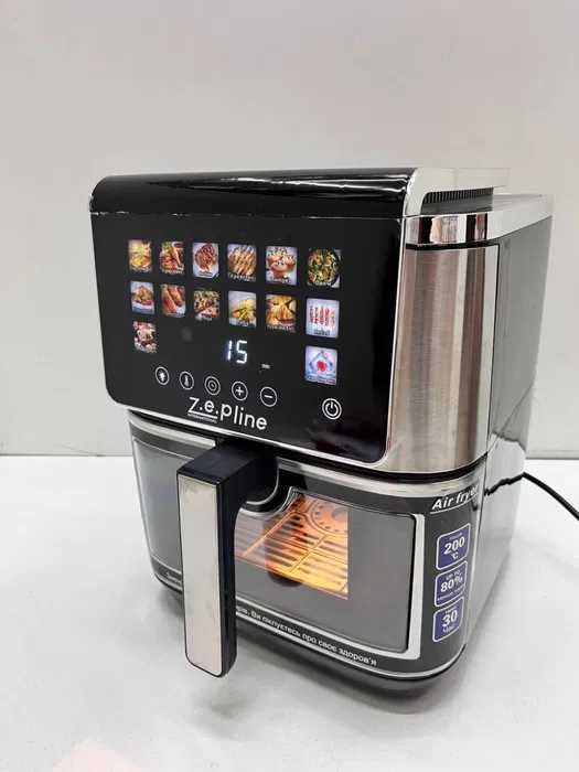 Новинка! 13 литров! Аэрогриль ZP-00340 ДВА ТЭНА! аерогриль фритюрница