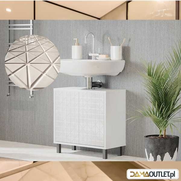 SZAFKA pod umywalkę komoda biały połysk DUŻY wybór DaMaOutlet.pl