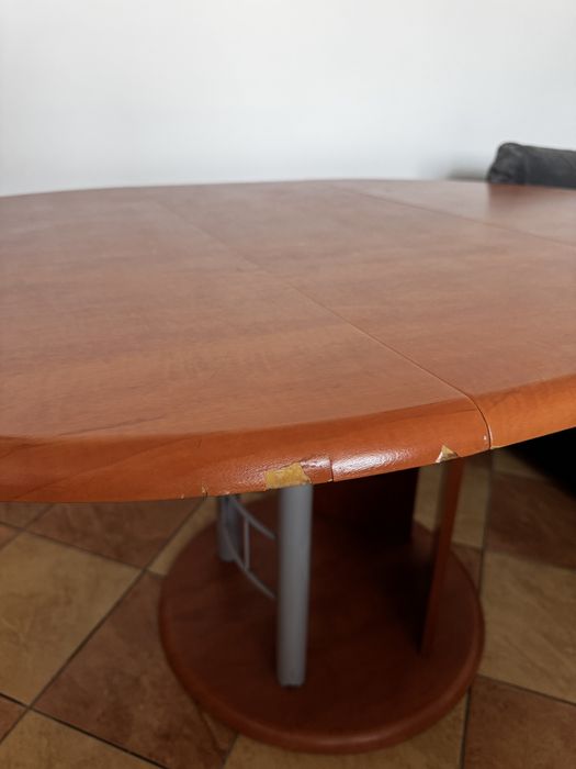 Stół owalny rozkładany w kolorze olcha 110x150