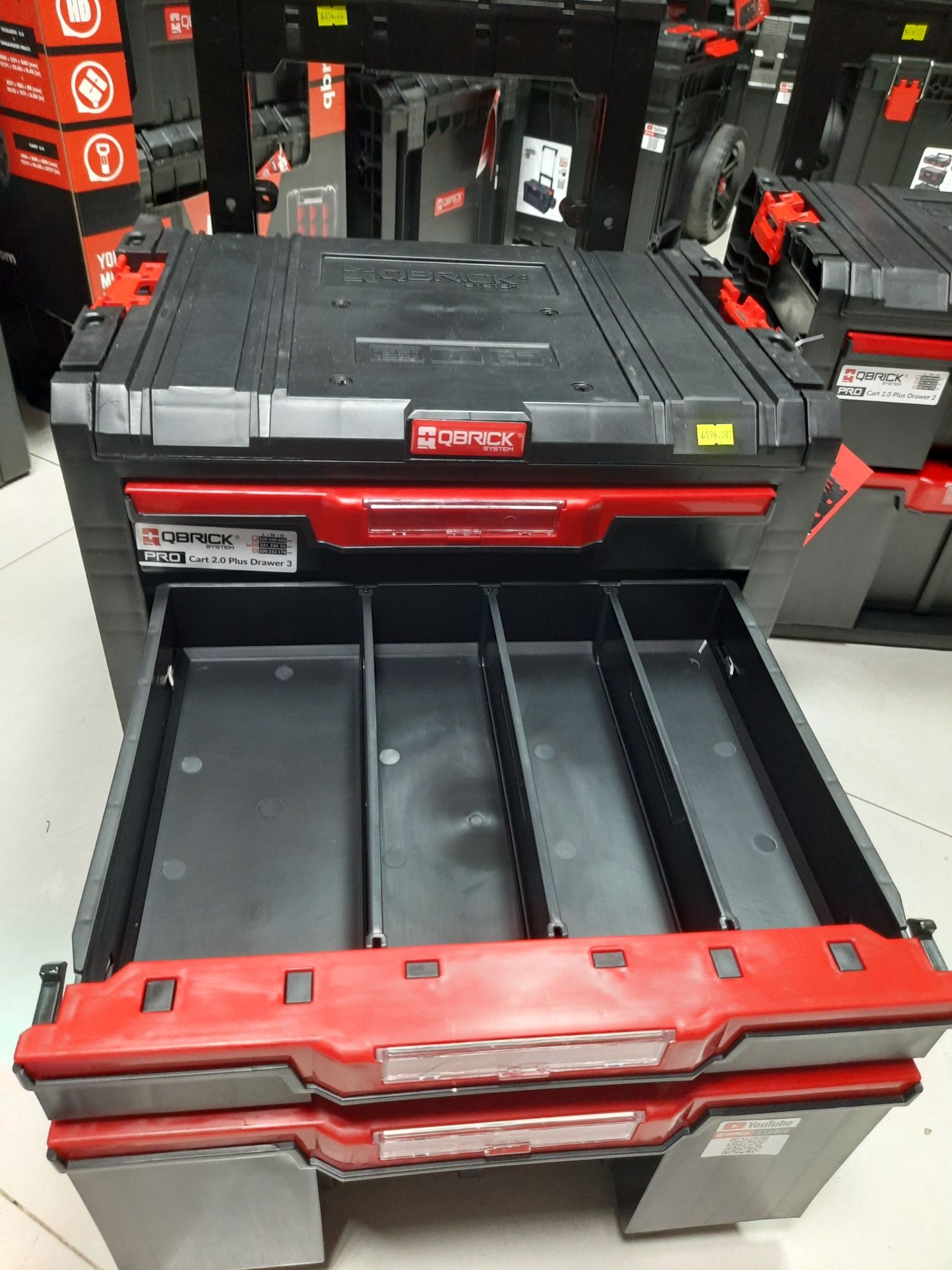 Ящик на колесах QBRICK SYSTEM PRO CART 2.0 PLUS DRAWER 2-  3