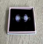 Pandora charms lawendowa poświata fioletowy murano nowe 2 szt.