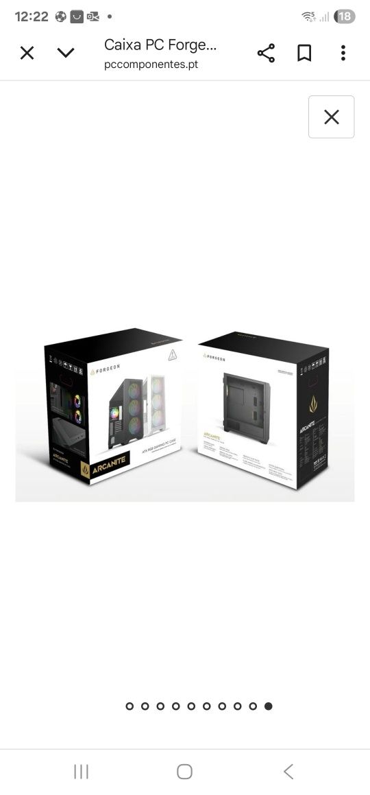 Caixa PC Forgeon Arcanite ARGB Mesh Torre  ATX Branca