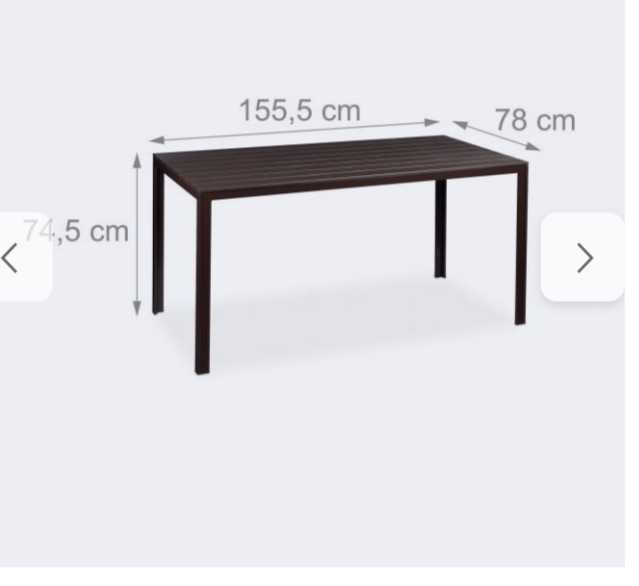 Stół ogrodowy prostokątny