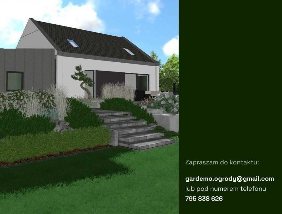 Projektowanie i zakładanie ogrodów. Ogrody kompaktowe. Trawniki.