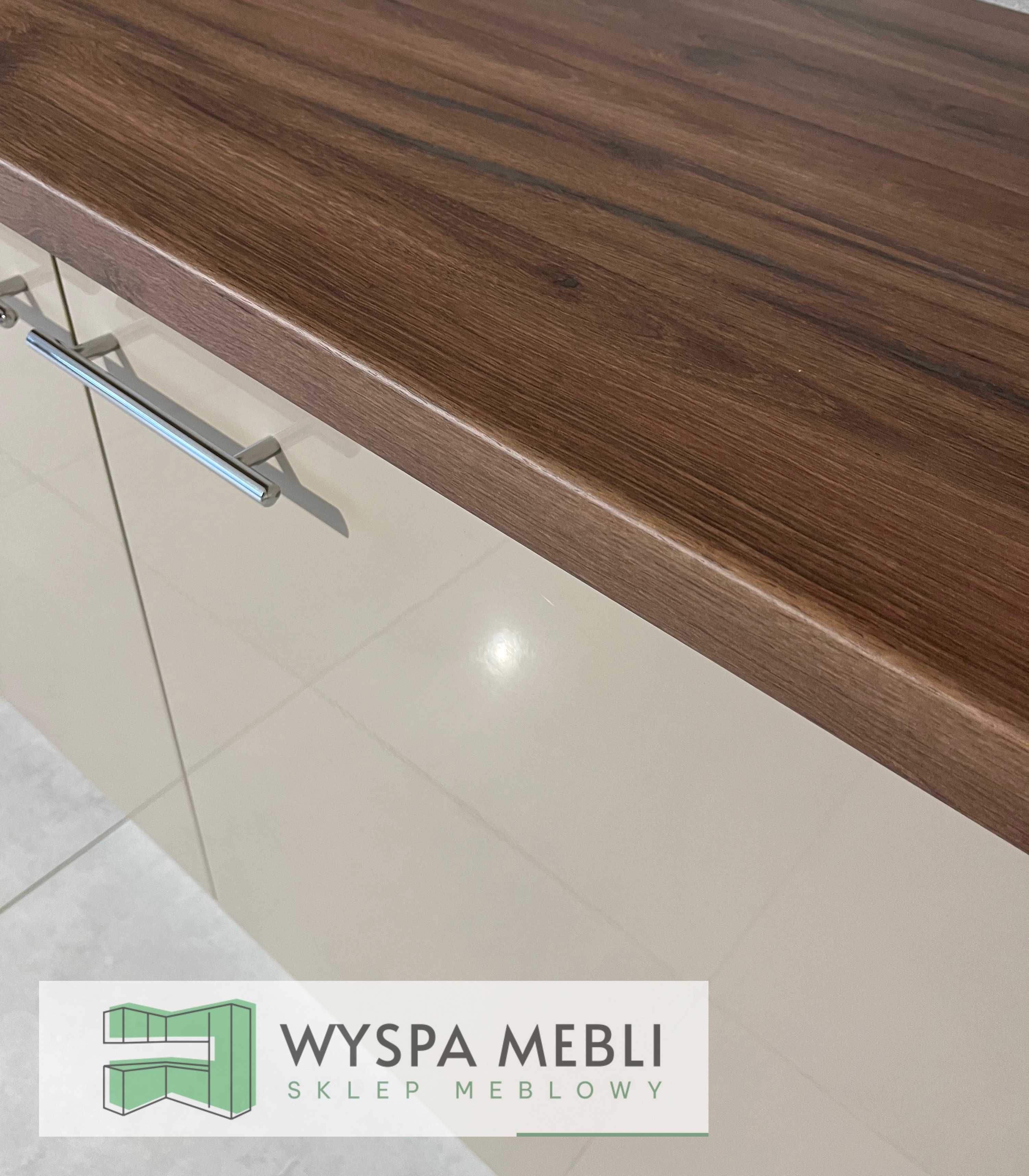 NOWA kuchnia meble kuchenne na wymiar 230x370cm biały połysk szary