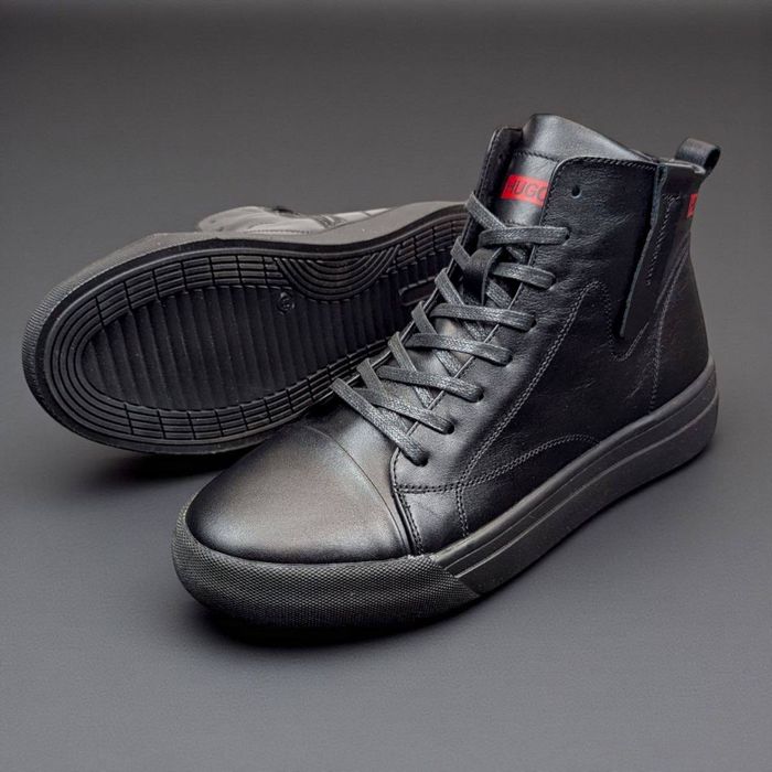 Теплі шкіряні черевики на байке Hugo, Calvin Klein, Baldinini