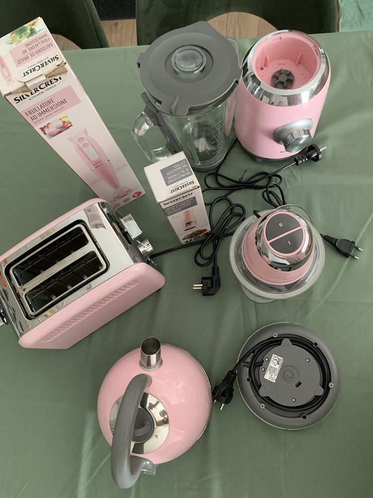 Conjunto de eletrodomesticos rosa SILVER CREST