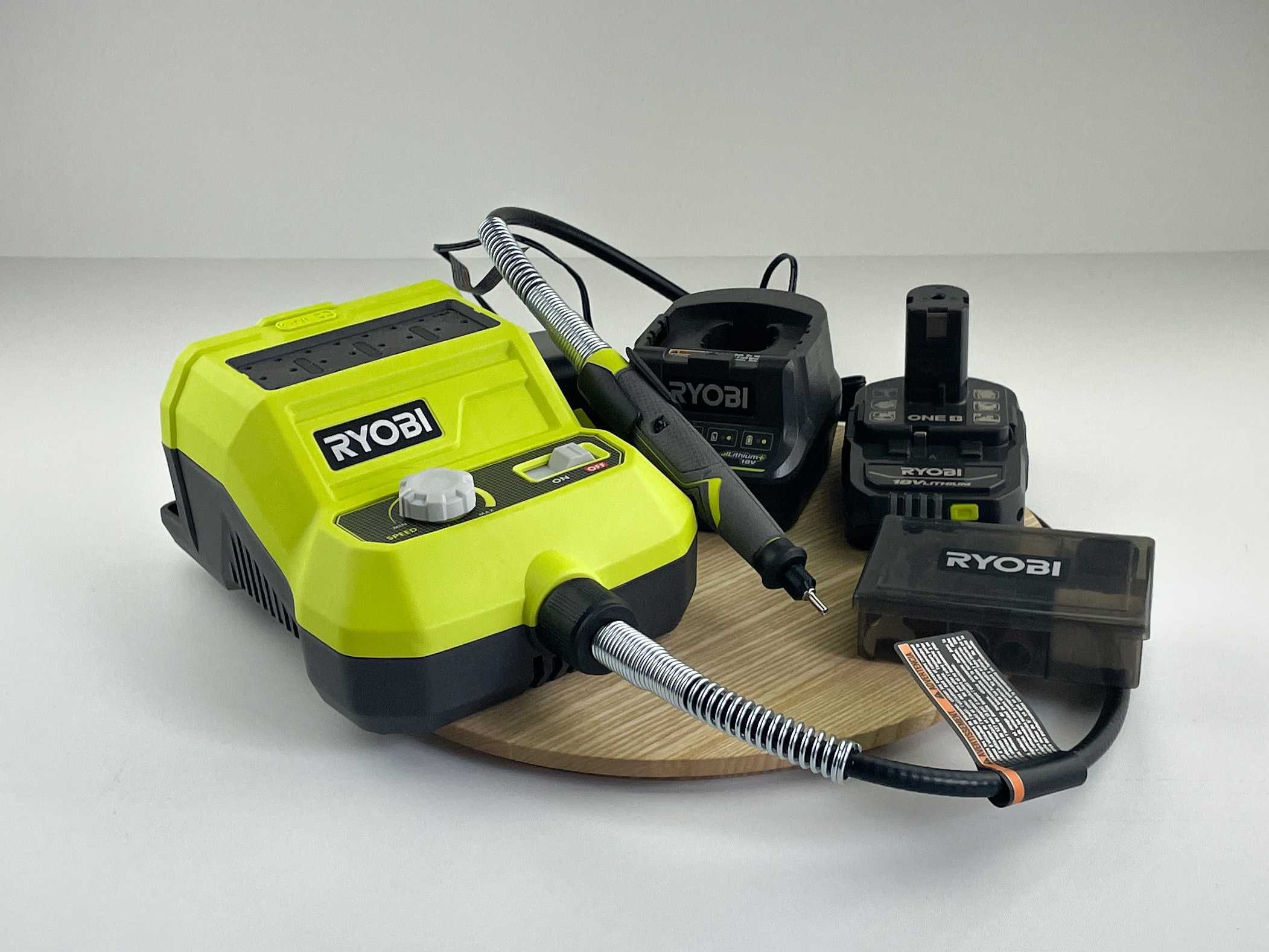 Гравер дремель Ryobi One + 18/20 V акб + зарядное