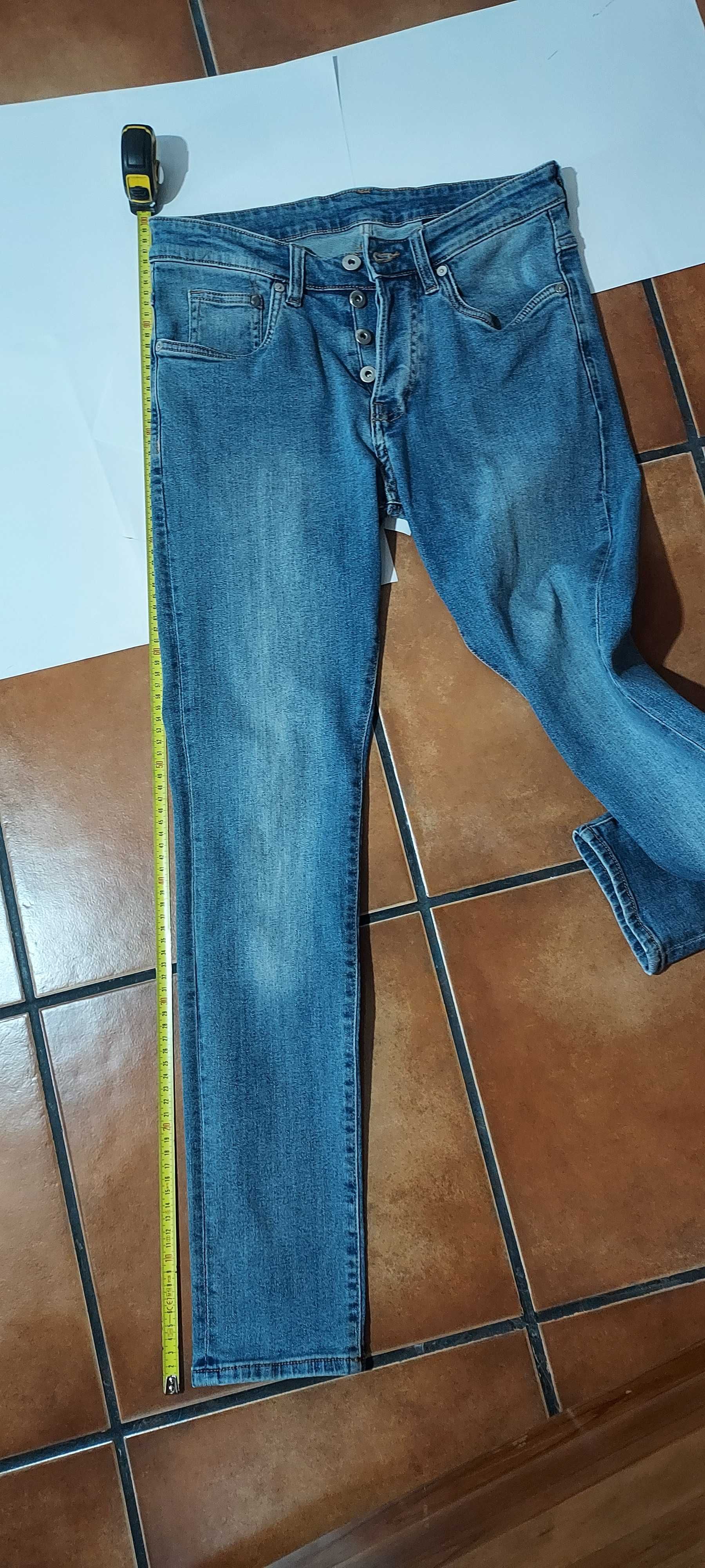 Calças ganga H&M 30 Skinny Low Waist