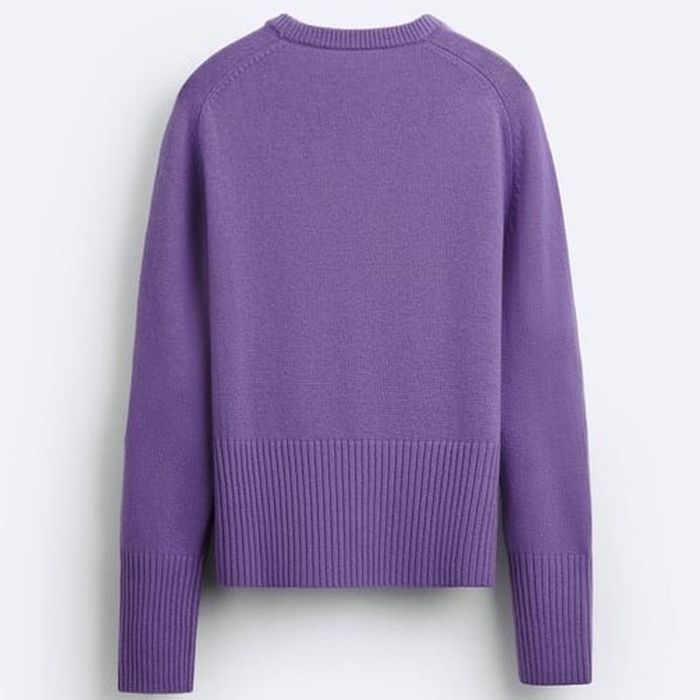 Светр zara x harry lambert із  вовни бузкового кольору