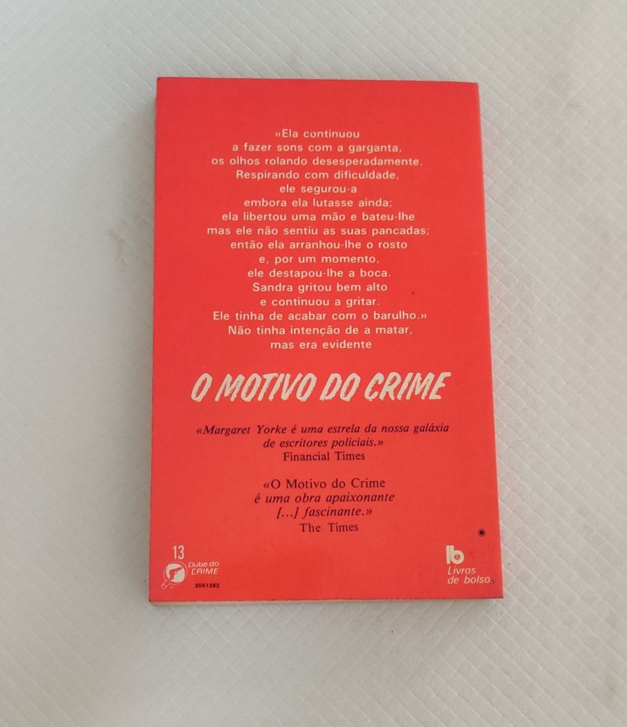 O motivo do crime livro