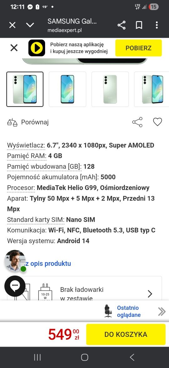 Nowy Samsung Galaxy a 16 5 g