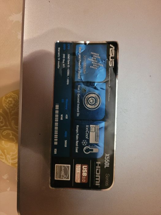 Computador portatil asus X550L