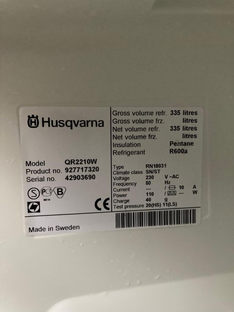 Chlodziarka lodówka Husqvarna 180 cm Chlodnia