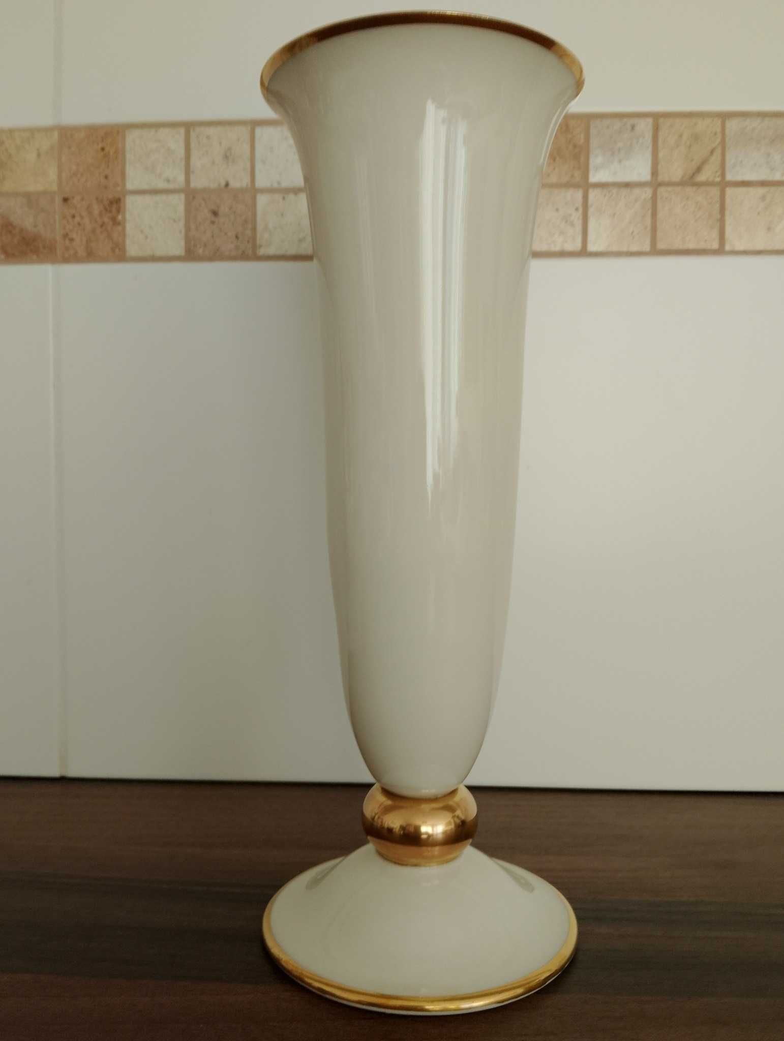 Lindner Bavaria porcelanowy wazon kielich flet