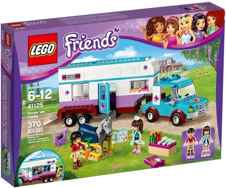 Klocki lego friens weterynarz auto z przyczepą 41125