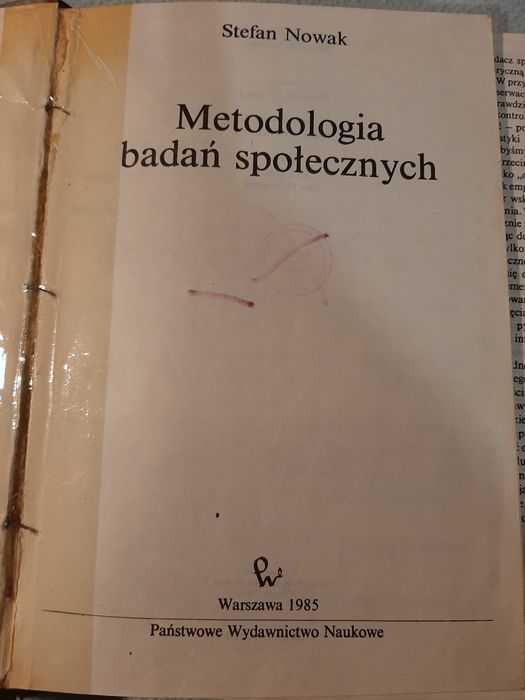 Metodologia badań społecznych. Nowak