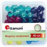 Magnesy neodymowe pionki 40szt Titanum ,78x69 mm