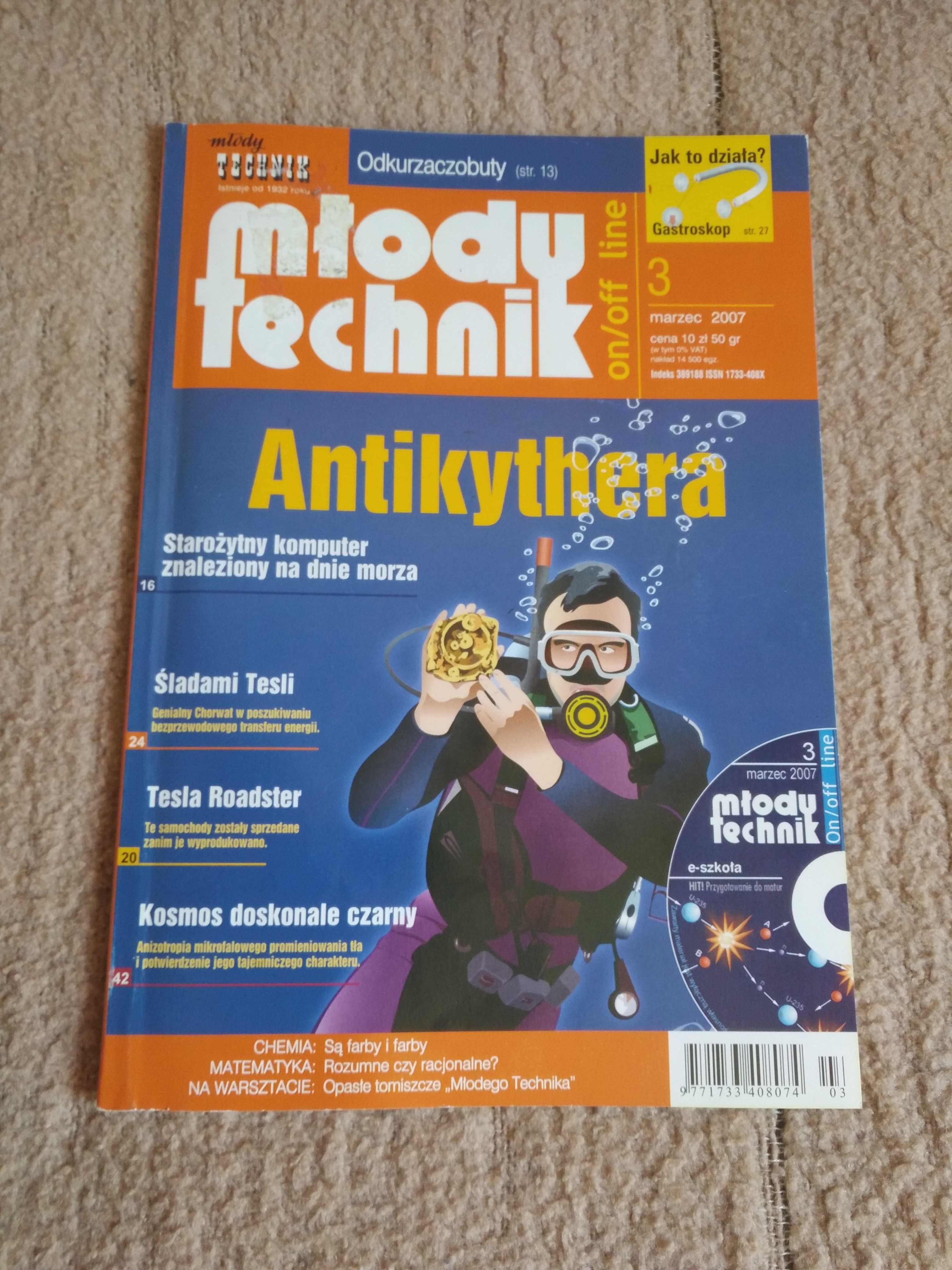 Miesięcznik Młody Technik + płyta CD - marzec 2007