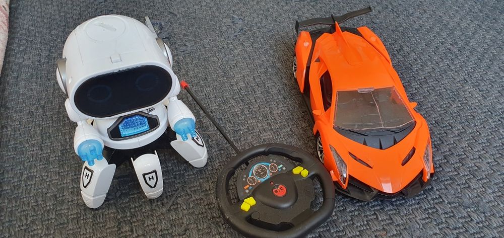 Carro de brinquedos elétricos e robôs funcionando muito bem+kids toys