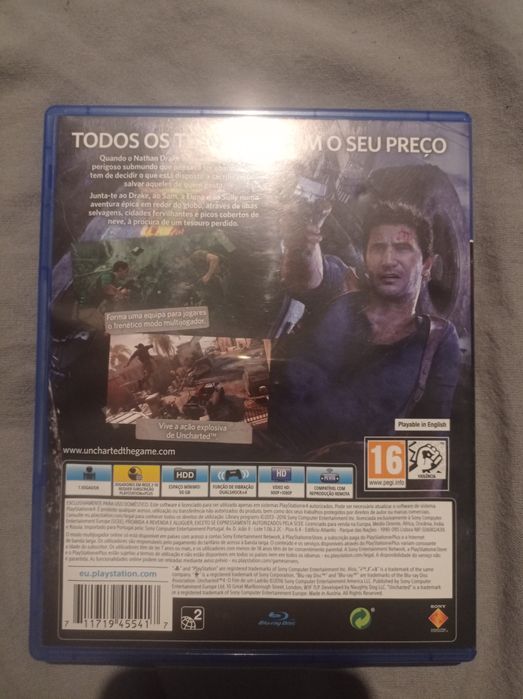 Jogo uncharted 4 o fim de um ladrão (PS4)