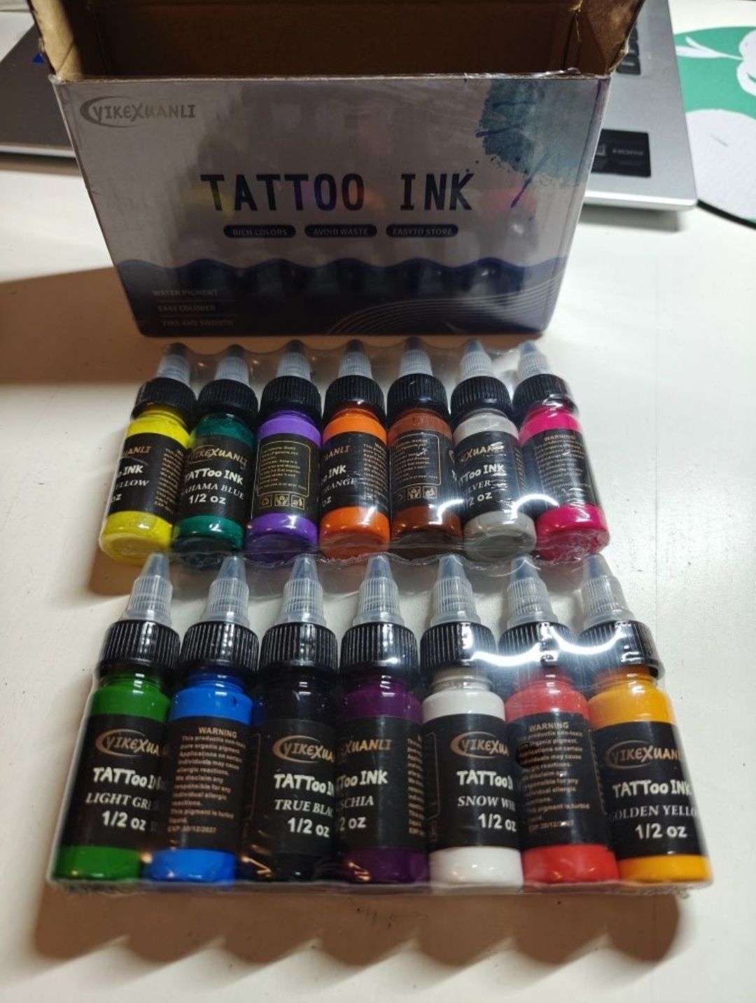 Tusz tusze z henny 14 kolorów x15 ml B388