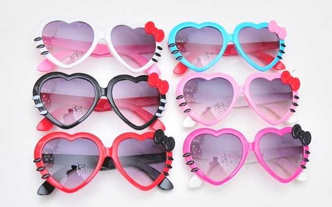 Детские солнцезащитные очки Hello Kitty очки кошка очки сердечки китти