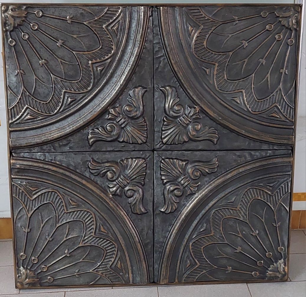 Painel decorativo metal bronze
