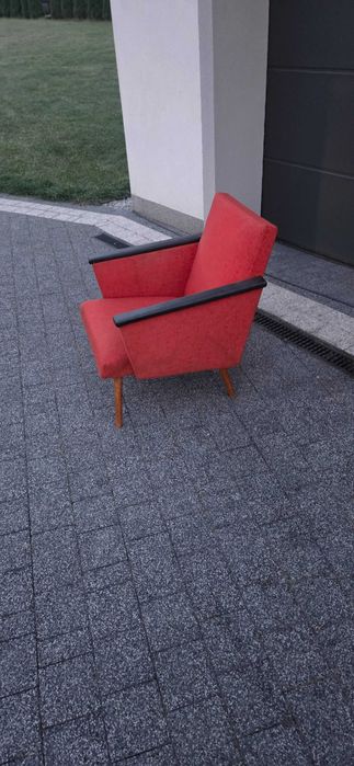 Klasyczny fotel Klubowy PRL w stylu DDR