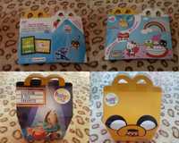 Caixas mcdonalds : adventure time / cantar / hello kitty / pokemon