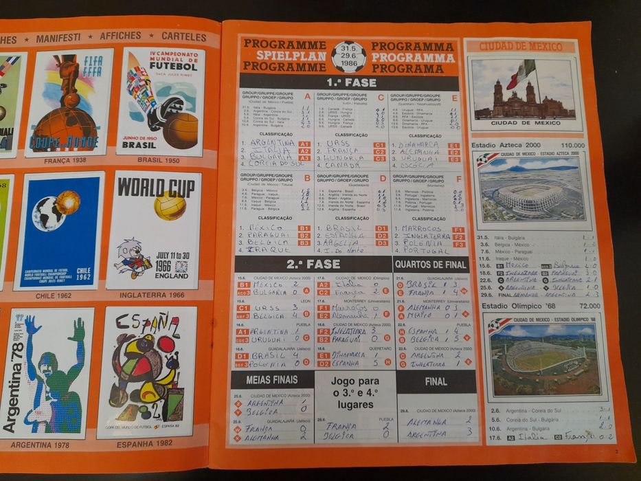 Caderneta Panini Mundial MEXICO 86 - Pique - completa - cromos Copa