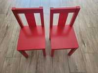2 krzesełka KRITTER ikea czerwony
