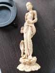 Estátua indiana, divindade hindu, deusa com serpente em resina anos 90