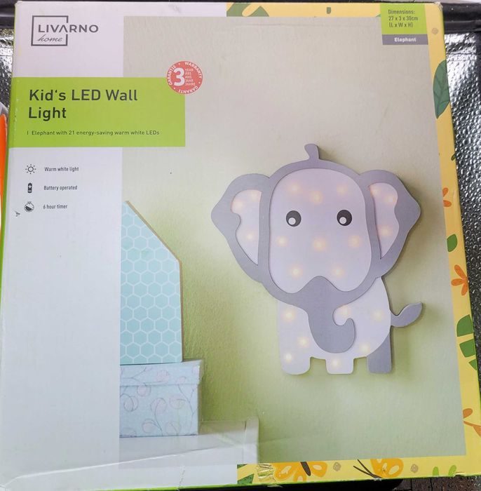 Livarno home – Dziecięca lampka LED Słonik