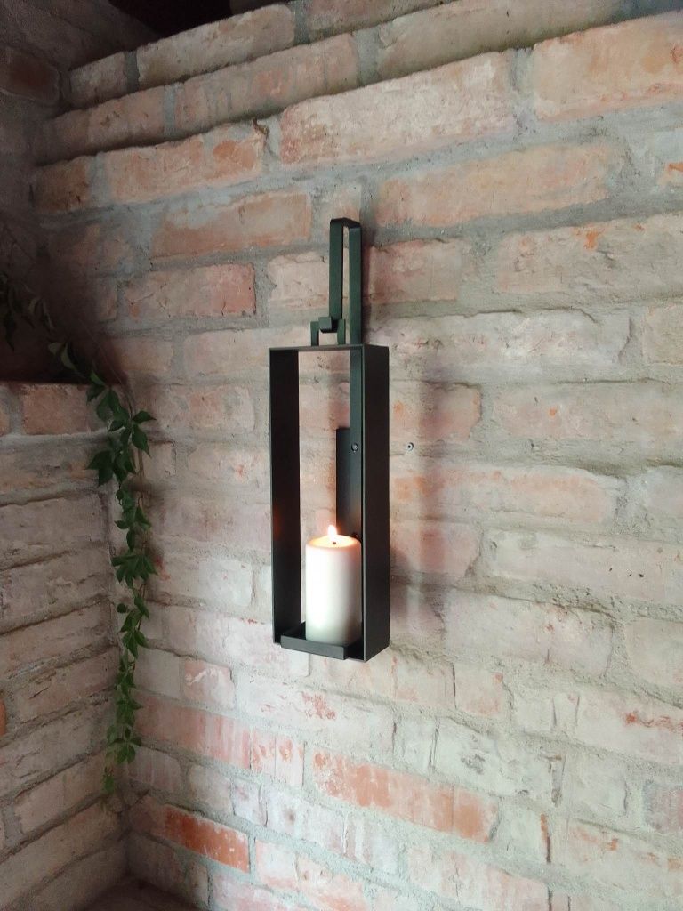 Świecznik loft na ścianę