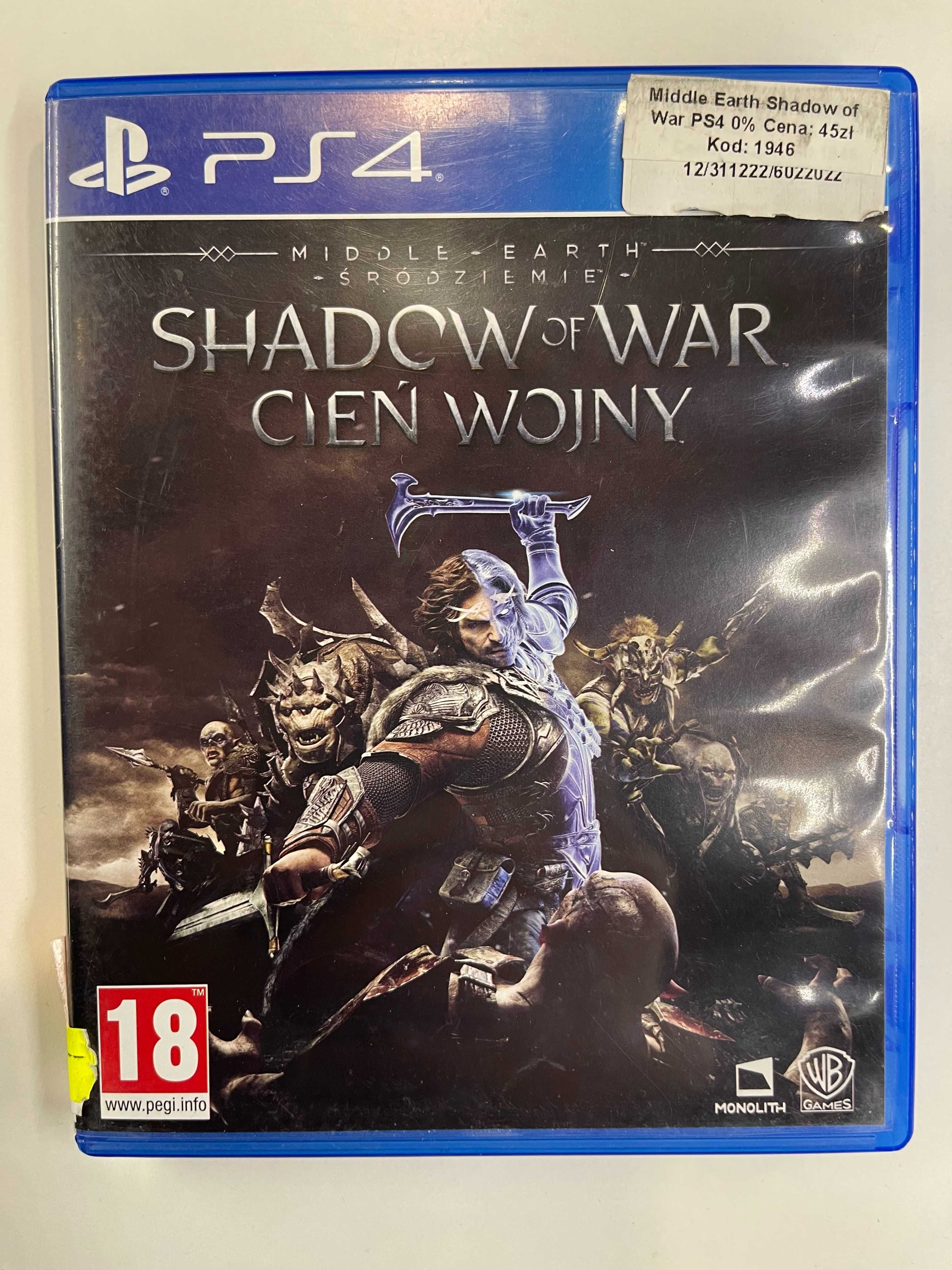 Śródziemie Cień Wojny PS4