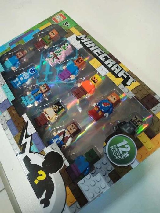 Zestaw klocków figurek 12 szt Minecraft a'la lego