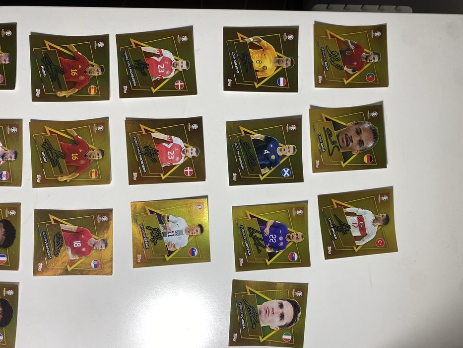 Cromos com assinatura do Euro 2024 da Topps