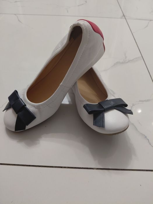 Barelinki kazar białe skórzanie orginalne