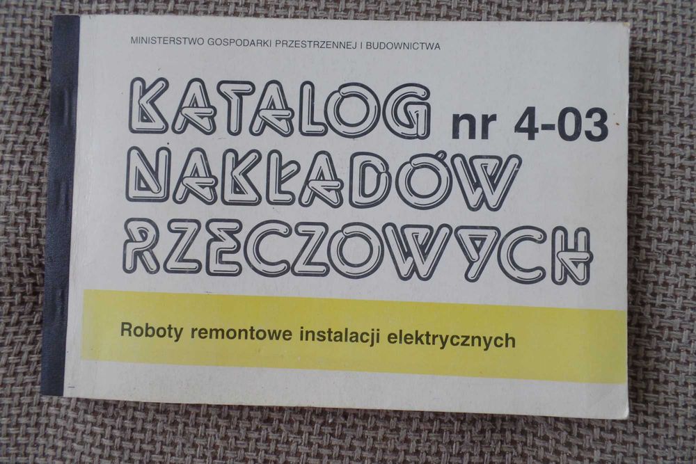 Katalog nakładów rzeczowych - elektryka