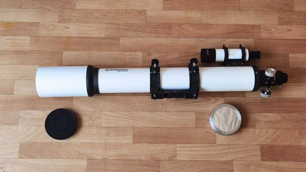 телескоп рефрактор Bresser Messier 102/1000, окуляры, призмы
