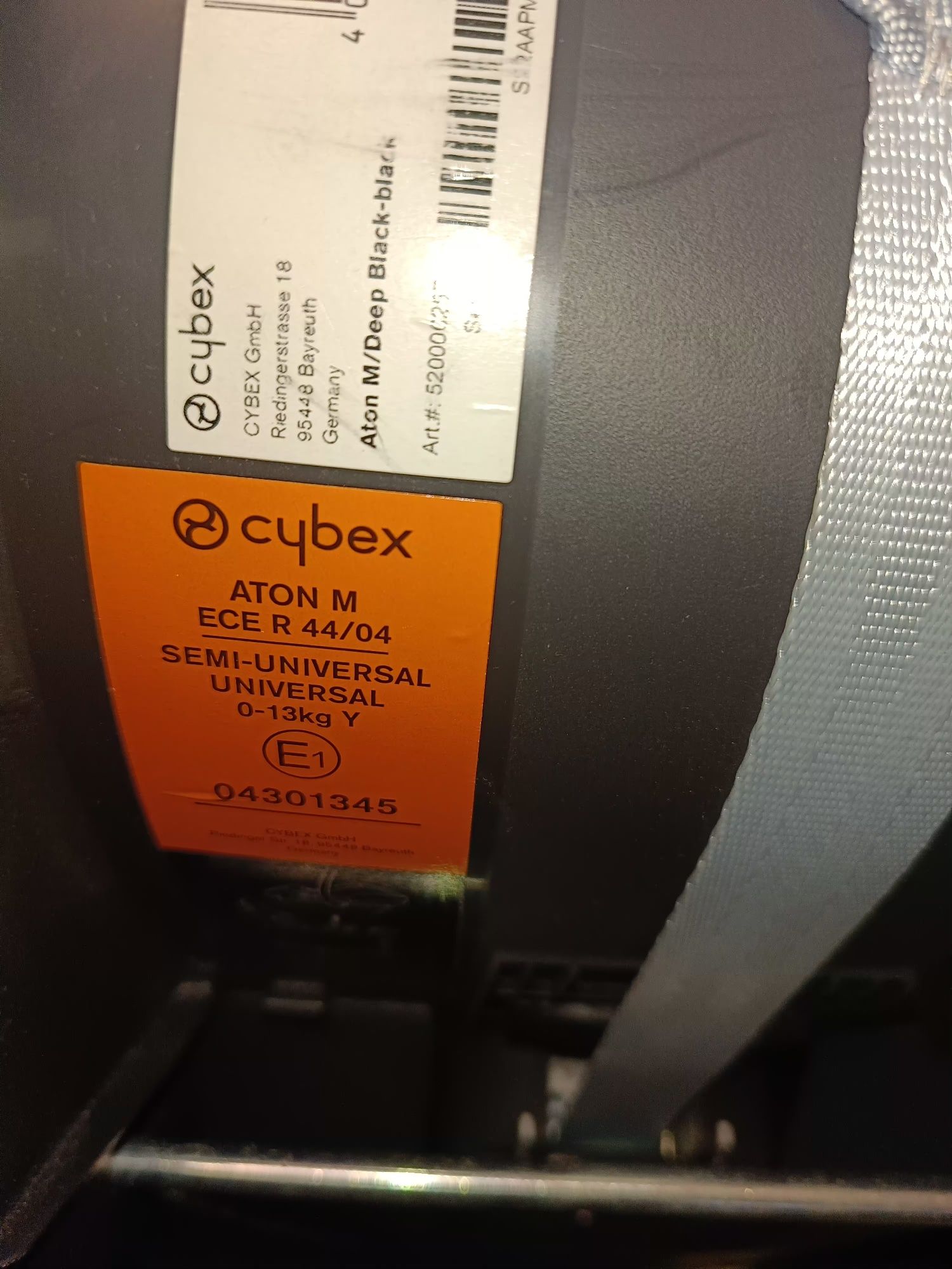 fotelik samochodowy Cybex Aton M 0-13kg plus szelki