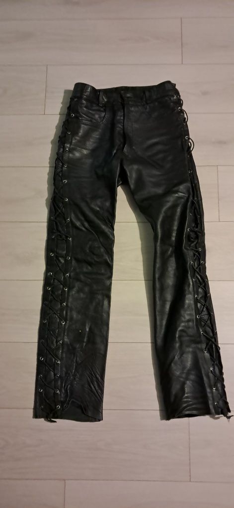 Spodnie skórzane motocyklowe damskie.